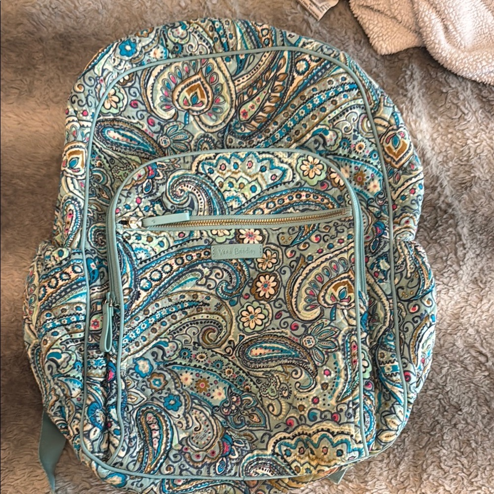 Vera Bradley Paisley Backpack - Blue and Green